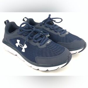 Under Armour Charged Running Shoes Men 9 Navy Blue Athletic Sneakers